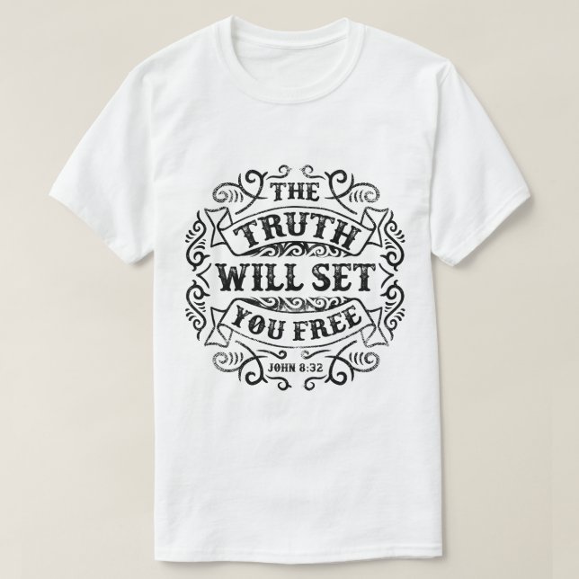 La vérité vous libérera le T-shirt des hommes (Design devant)