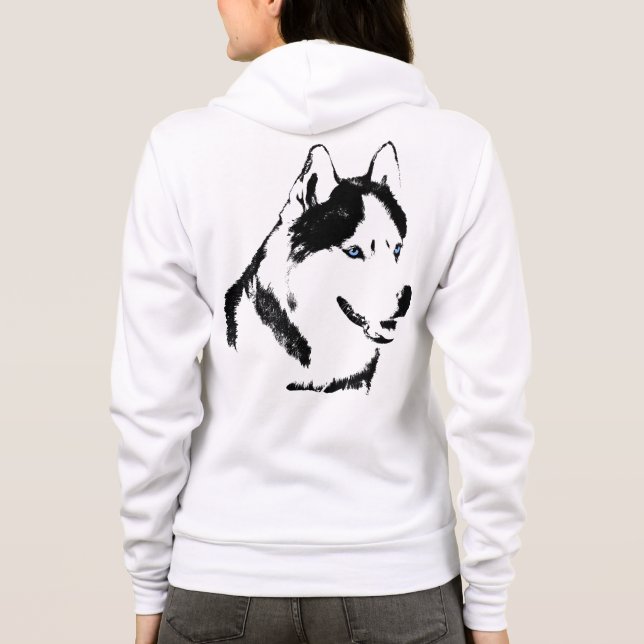 La veste enrouée à capuchon de sweat - shirt à (Dos)