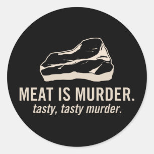 La viande est meurtre. Autocollant savoureux et
