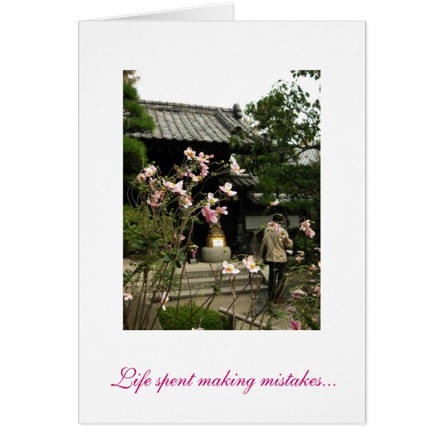 La vie a passé à faire des erreurs... (Devant)