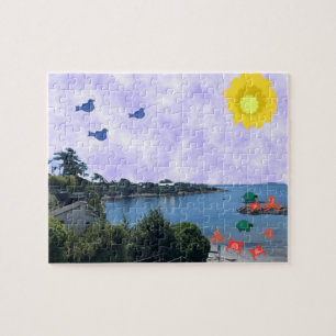 La vie au puzzle de la plage