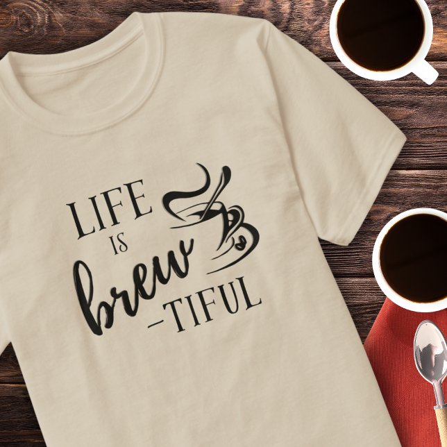 La vie, c'est le T-shirt des amateurs de café (Créateur téléchargé)