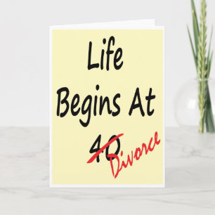La vie commence à 40 ans - Carte de divorce