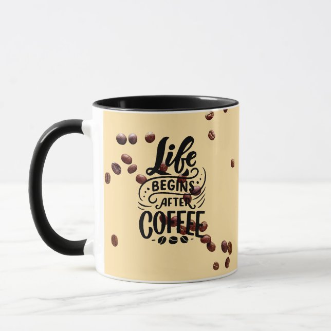 La vie commence après la tasse de café, faites vot (Gauche)