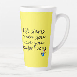 la vie commence ... tasse à latte