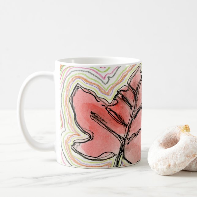 La vie continue sur le design sur une Mug / Coupe (Avec donut)