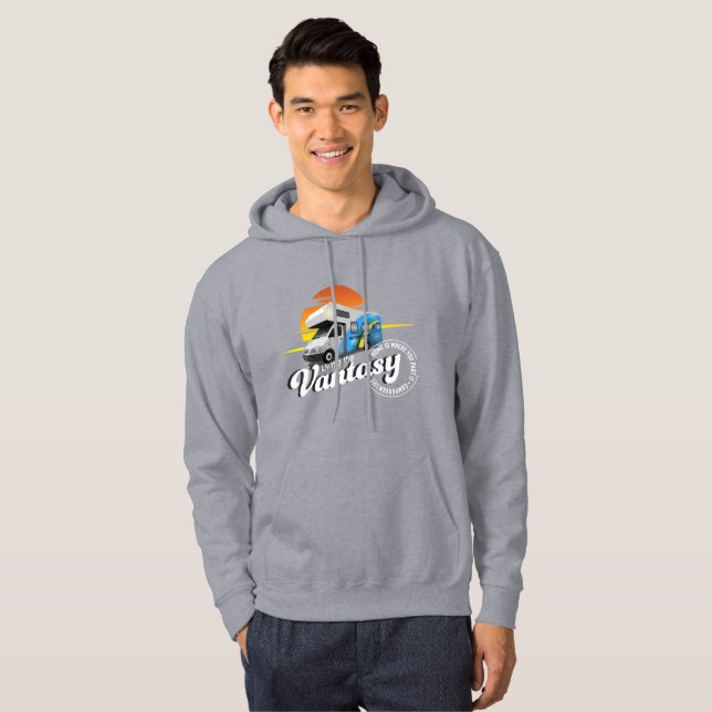 La vie de rêve de Campervan | Sweat - shirt à capu (Devant entier)