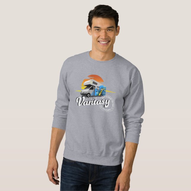 La vie de rêve de Campervan | Sweatshirt masculin (Devant entier)