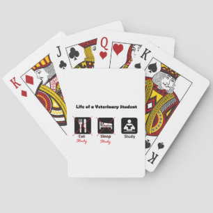 La vie des cartes de jeu d'étudiant de vétérinaire