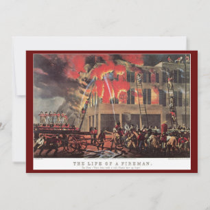 La vie d'un pompier, pompiers vintage luttant cont