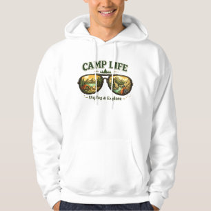  La vie en camping est juste Pullover Hoodie Franc