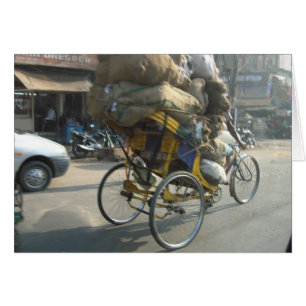 La vie en Inde : Rickshaw de vélo