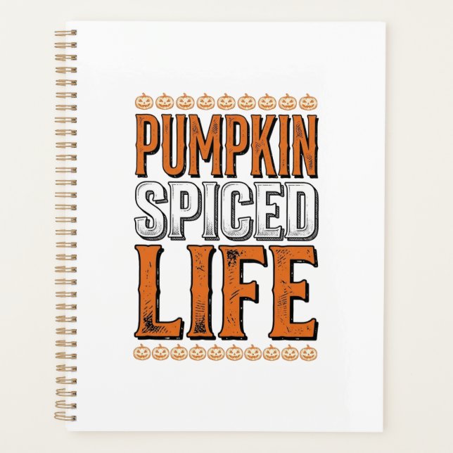 La vie épicée de citrouille Typographie Halloween  (Devant)