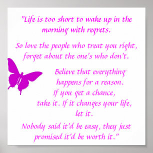 La "vie est" affiche de motivation trop courte