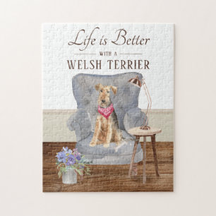 La Vie Est Avec Le Puzzle Terrier Terrier WELSH