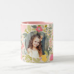 La vie est belle | Mug photo Floral Design<br><div class="desc">Une tasse élégante et élégante,  au design floral,  avec un cadre circulaire pour votre photo ! Bonne idée cadeau pour la fête des mères,  grand-mère,  un anniversaire,  Noël,  Pâques,  et plus !</div>
