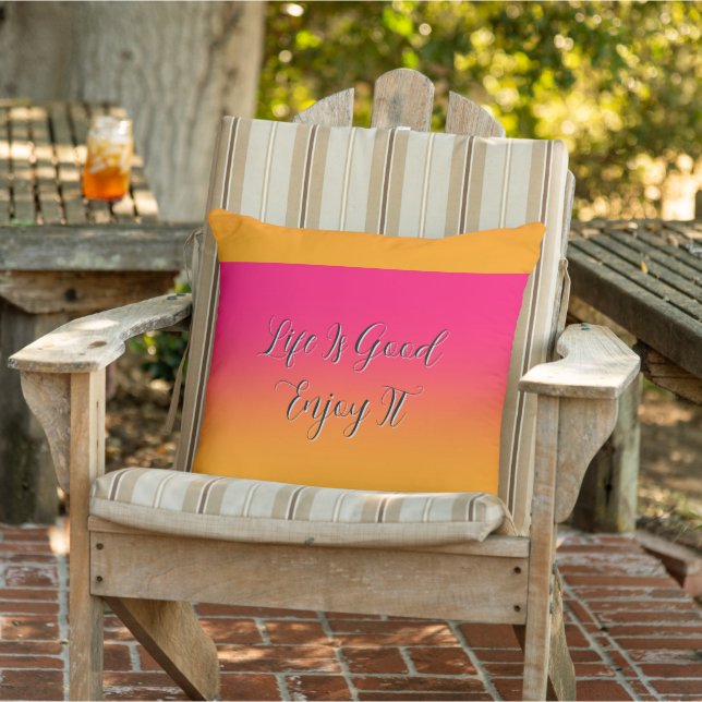 La vie est belle Profitez-en Coussin de décoration (Chaise)