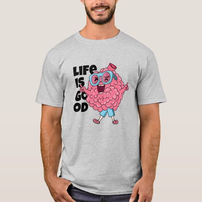 La vie est bonne | T-shirt de personnage de cervea (Devant)