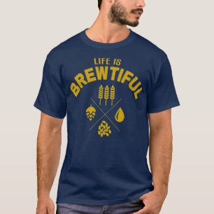 La vie est brasserie brasserie bière TShirt