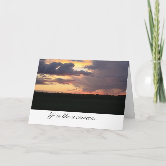la vie est comme une carte d'inspiration de caméra (Devant)
