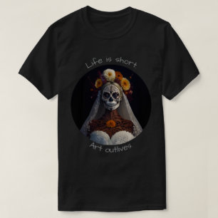 La vie est courte. Le t-shirt Art outlives 02