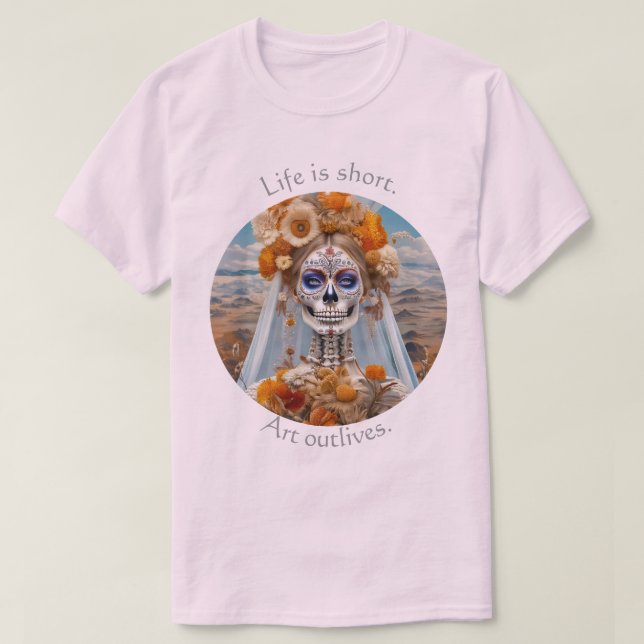 La vie est courte. Le t-shirt survit 01 (Design devant)