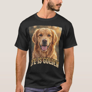 La Vie Est Dorée T-Shirt Chien Retriever Doré | Vi