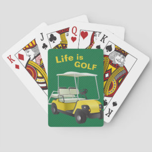 La vie est Golf Vert Panier Jaune Cartes de jeu
