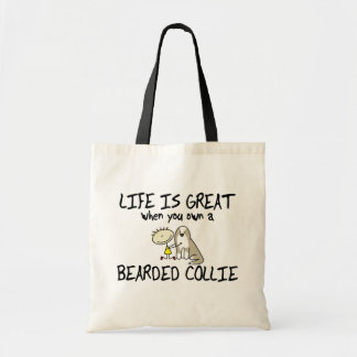 La vie est grand sac fourre-tout barbu à colley