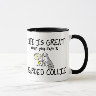 La vie est grande tasse barbue de colley
