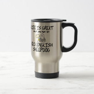 La vie est grande vieille tasse anglaise de voyage
