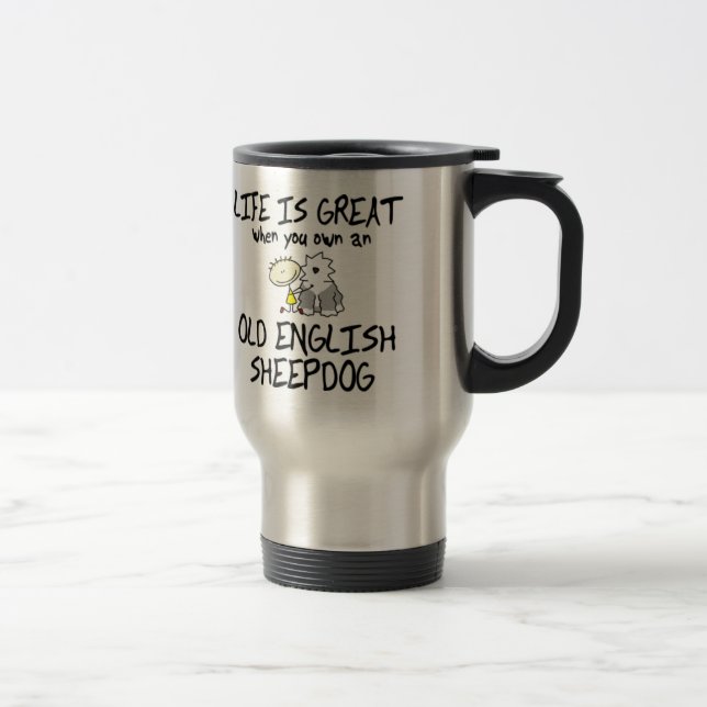 La vie est grande vieille tasse anglaise de voyage (Droit)