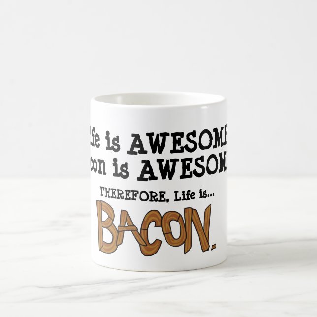La vie est lard. Tasse de café (Centre)