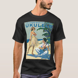 La vie est le T-shirt court foncé de la douille