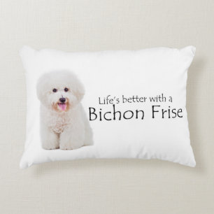 La vie est meilleur Coussin de Bichon