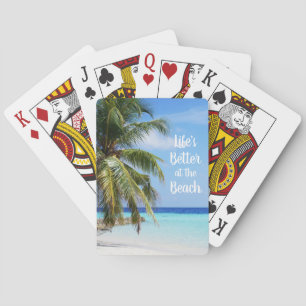 La vie est meilleure à la plage cartes à jouer