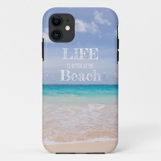La vie est meilleure à la plage Coque iPhone 11 (Dos)