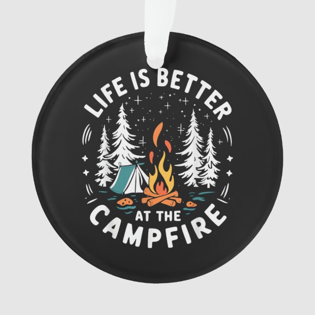 La vie est meilleure au feu de camp drôle de campi (devant)