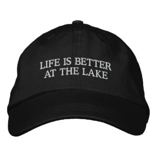 La vie est meilleure au lac cool brodé casquette