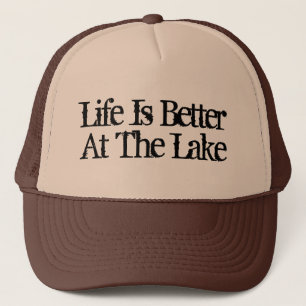 La vie est meilleure au lac drôle casquette de ret