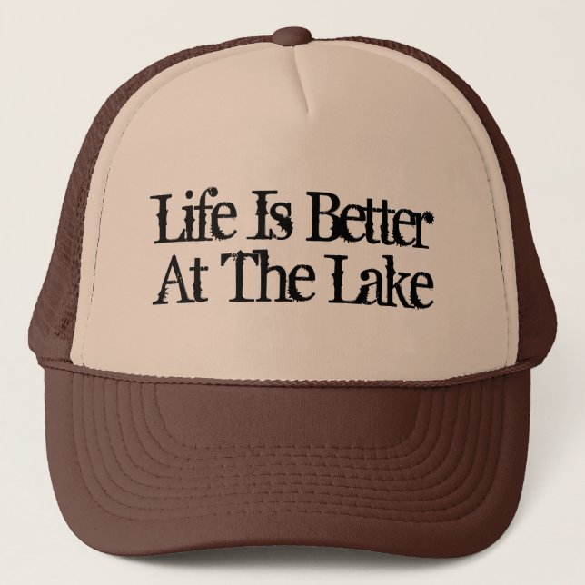 La vie est meilleure au lac drôle casquette de ret (Devant)