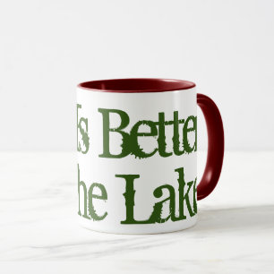 La vie est meilleure au lac tasse à café couleur p