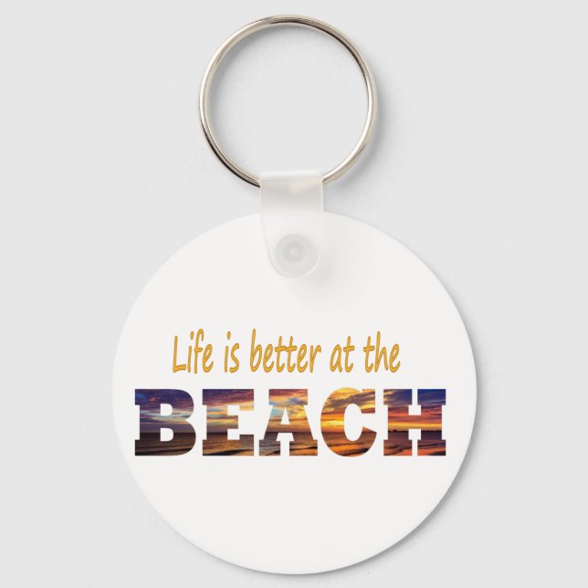 La vie est meilleure au porte-clés de la plage (Recto)