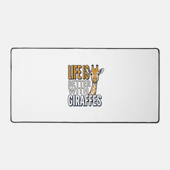 La vie est meilleure avec des girafes modèle de t- (Recto)