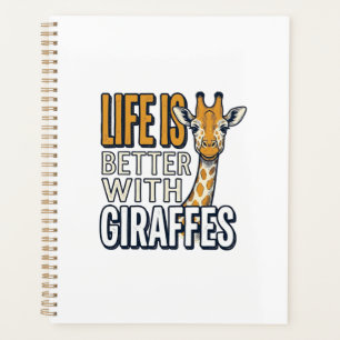 La vie est meilleure avec des girafes modèle de t-