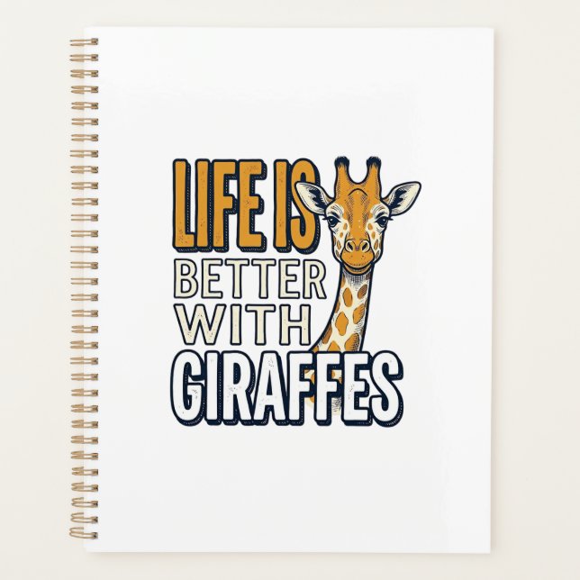 La vie est meilleure avec des girafes modèle de t- (Devant)