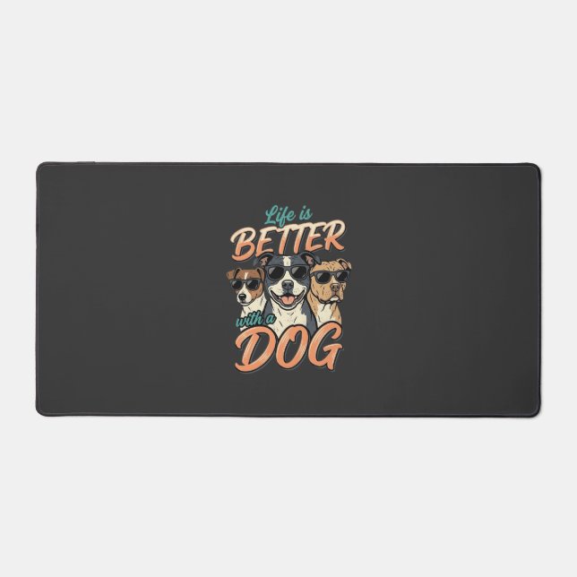La vie est meilleure avec le vecteur de chien (Recto)