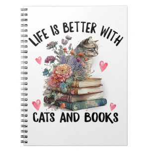 La vie est meilleure avec les chats et les livres 
