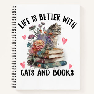 La vie est meilleure avec les chats et les livres 
