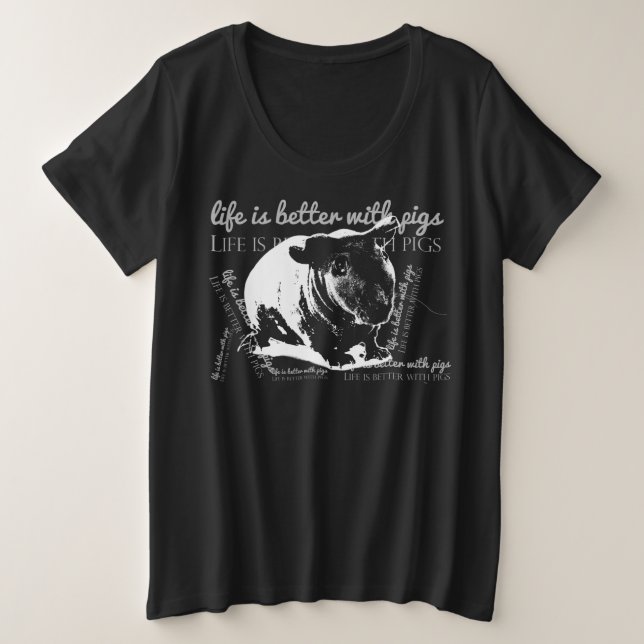 La vie est meilleure avec les cochons (Design devant)